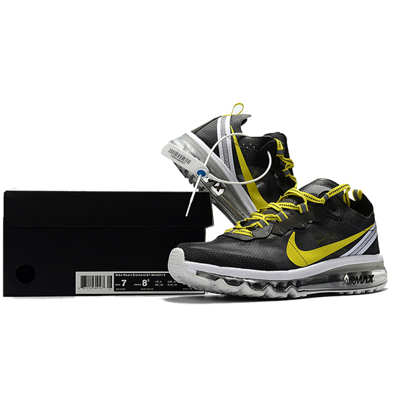 2019 Men Nike Air Max 87 x MAX2017 Black Yellow White Shoes - Click Image to Close